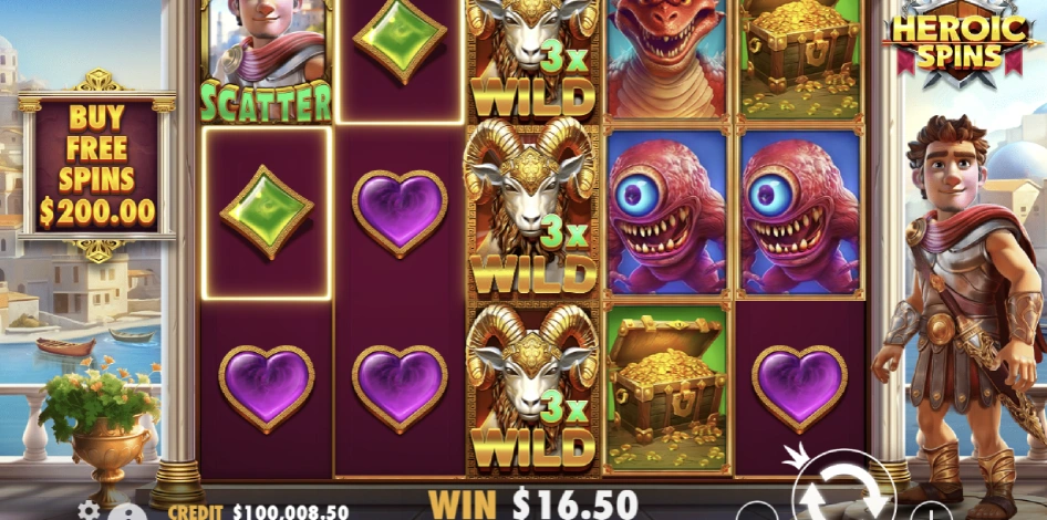 Jogando Heroic Spins no Betão Bet Cassino